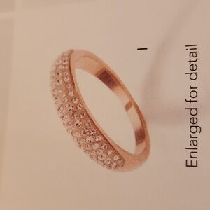 NIB.   Touchstone Crystal Blush Luna ring,  size 8